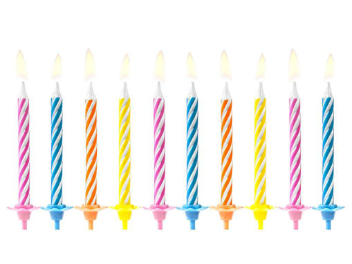 Picture of BIRTHDAY CANDLES MIX - 10 PACK